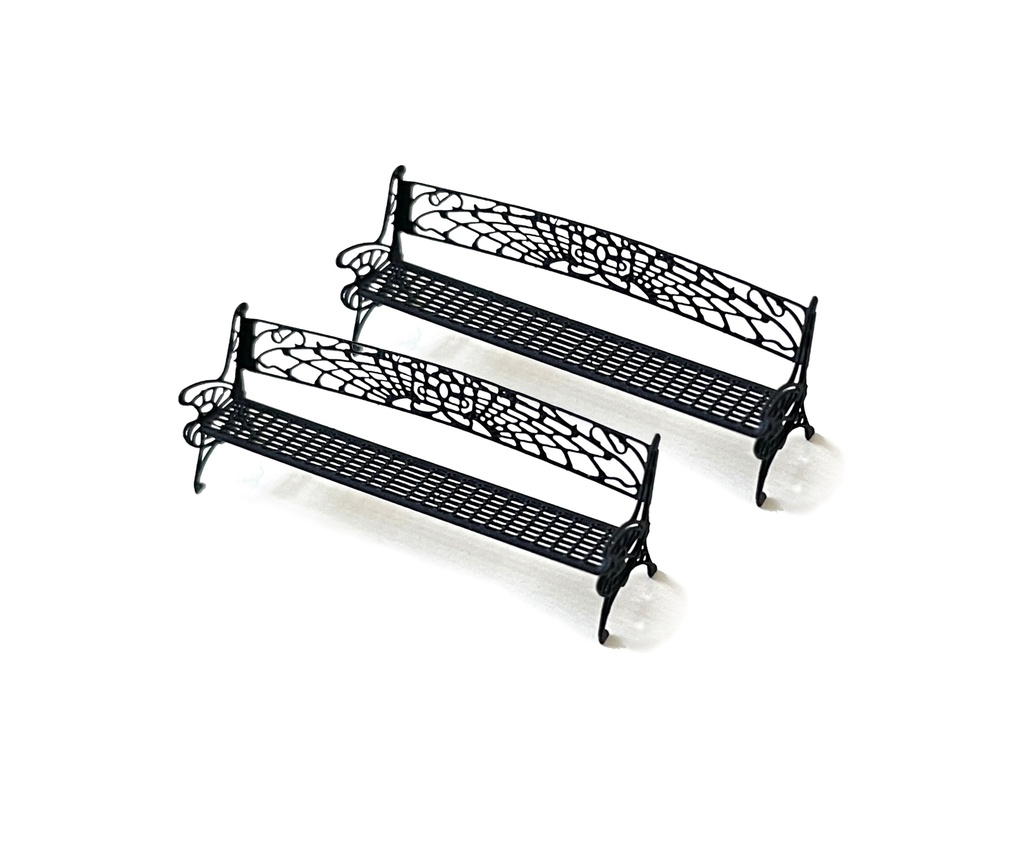 Bancs en fer forgé échelle H0 87TRAIN 221069