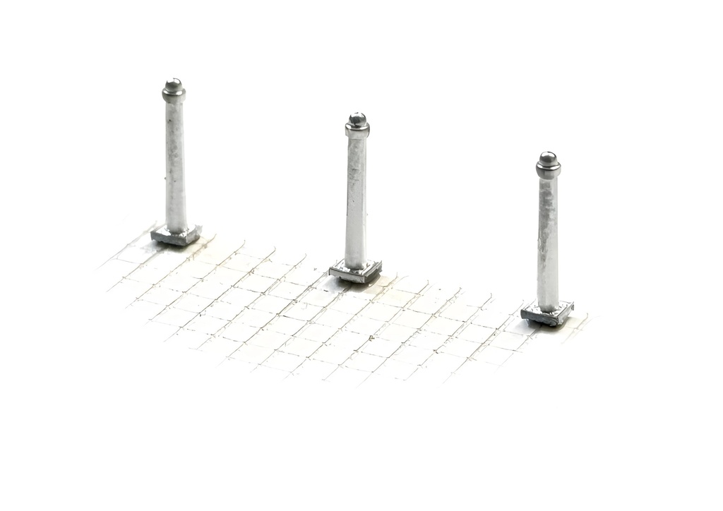 Bornes hautes en chrome échelle H0 87TRAIN 221101