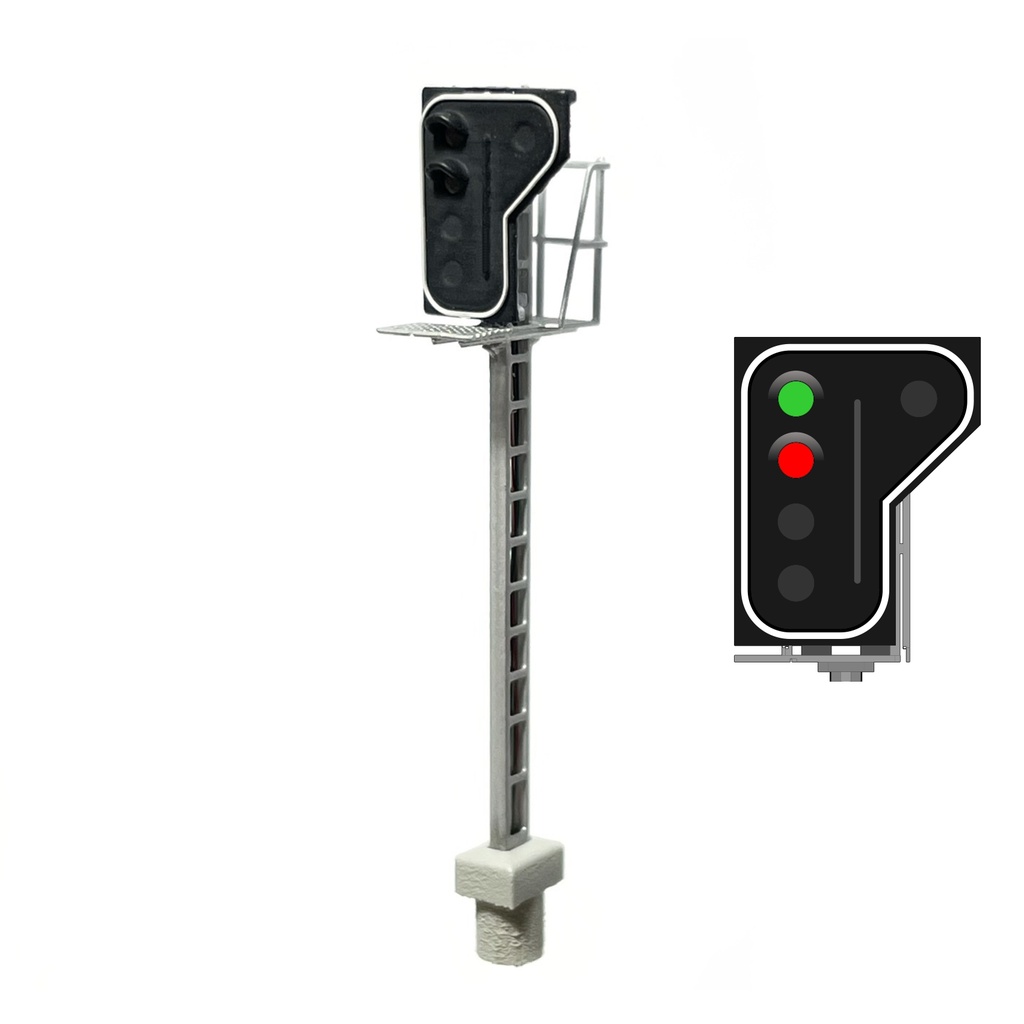 [MAFEN 413901  ] SNCB Signal 2 feux (vert/rouge) - côté gauche échelle N MAFEN 413901