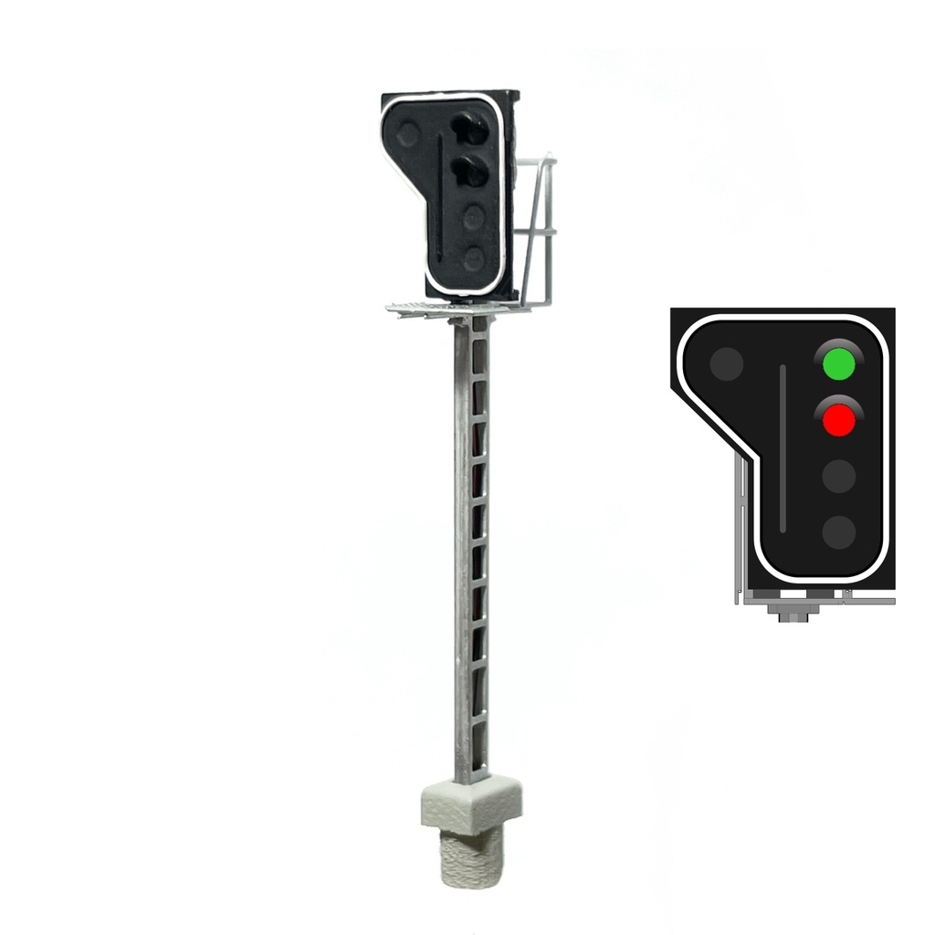 SNCB Signal 2 feux (vert/rouge) - côté droit échelle N MAFEN 413902