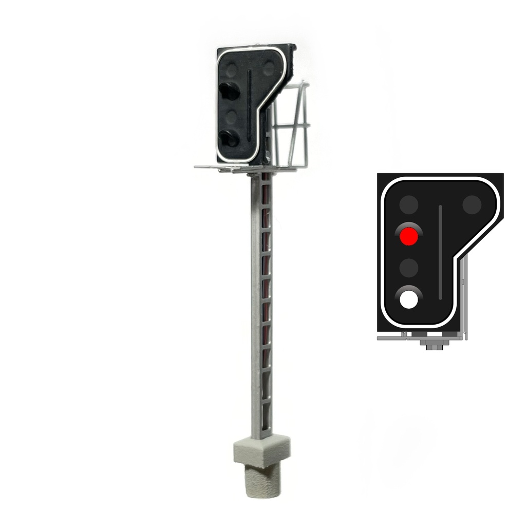 SNCB Signal 2 feux (rouge/blanc) - côté gauche échelle N MAFEN 413903