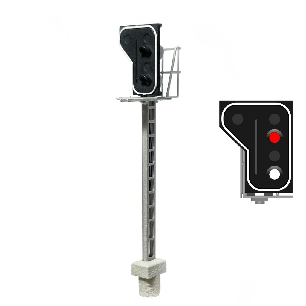 SNCB Signal 2 feux (rouge/blanc) - côté droit échelle N MAFEN 413904