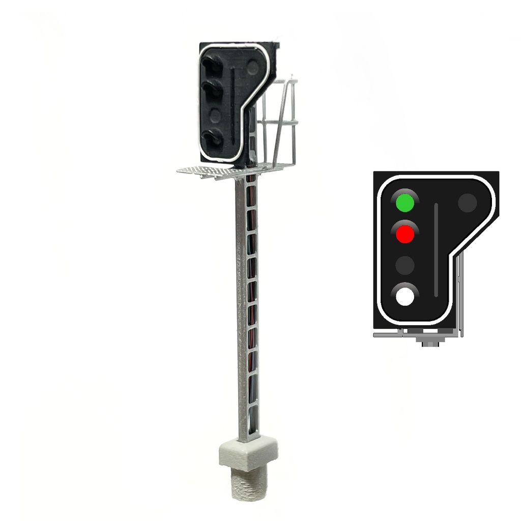 SNCB Signal 3 feux (vert/rouge/blanc) - côté gauche échelle N MAFEN 413905