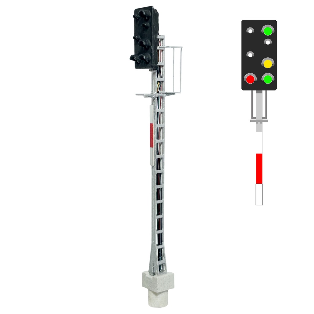 [MAFEN 415109  ] ÖBB - Signal principal à 7 LED (blanc/vert/blanc/blanc/jaune/rouge/vert) échelle N MAFEN 415109