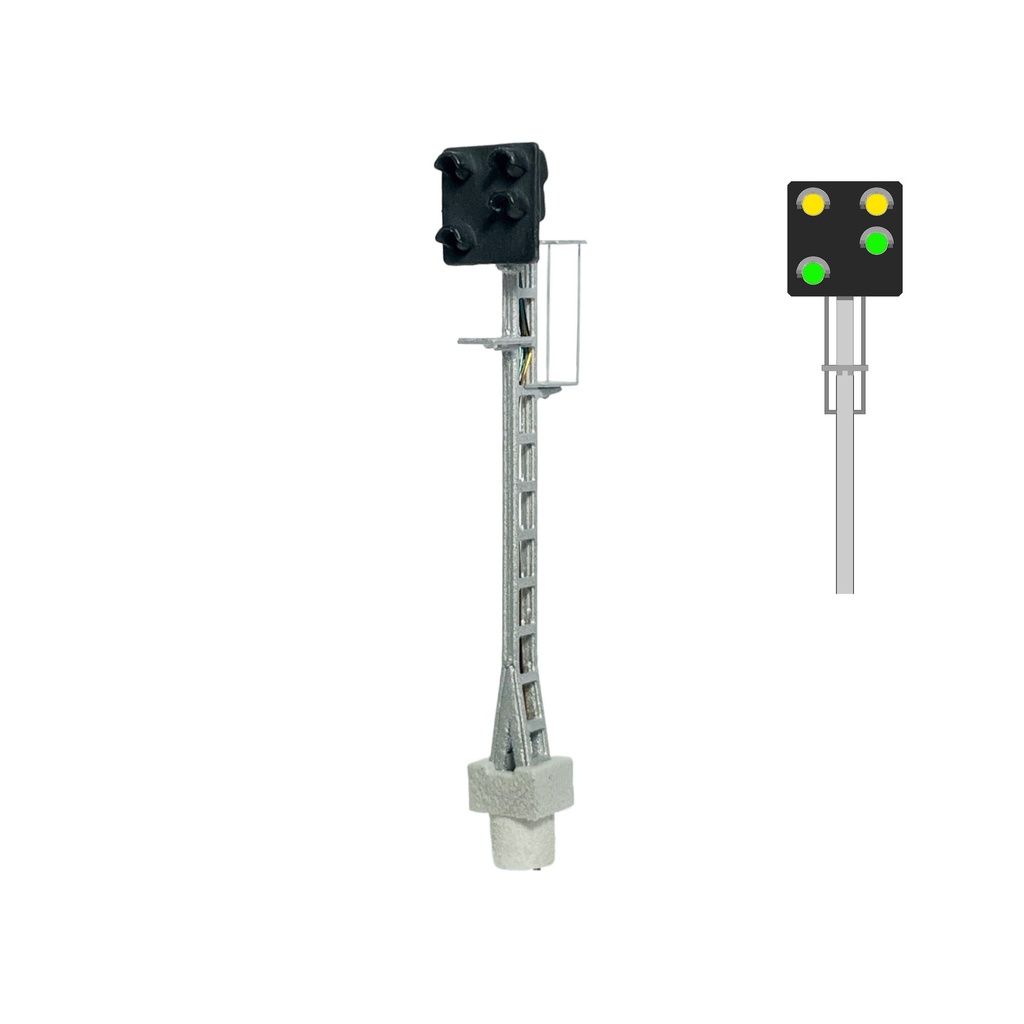 ÖBB - Signal avancé à 4 LED (jaune/jaune/vert/vert) échelle N MAFEN 415111