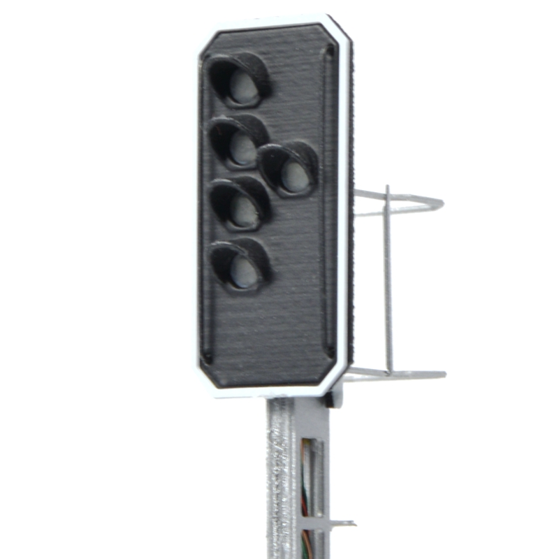 SBB - Signal principal avec 5 LEDs (vert/jaune/vert/jaune + rouge) échelle H0 MAFEN 913607