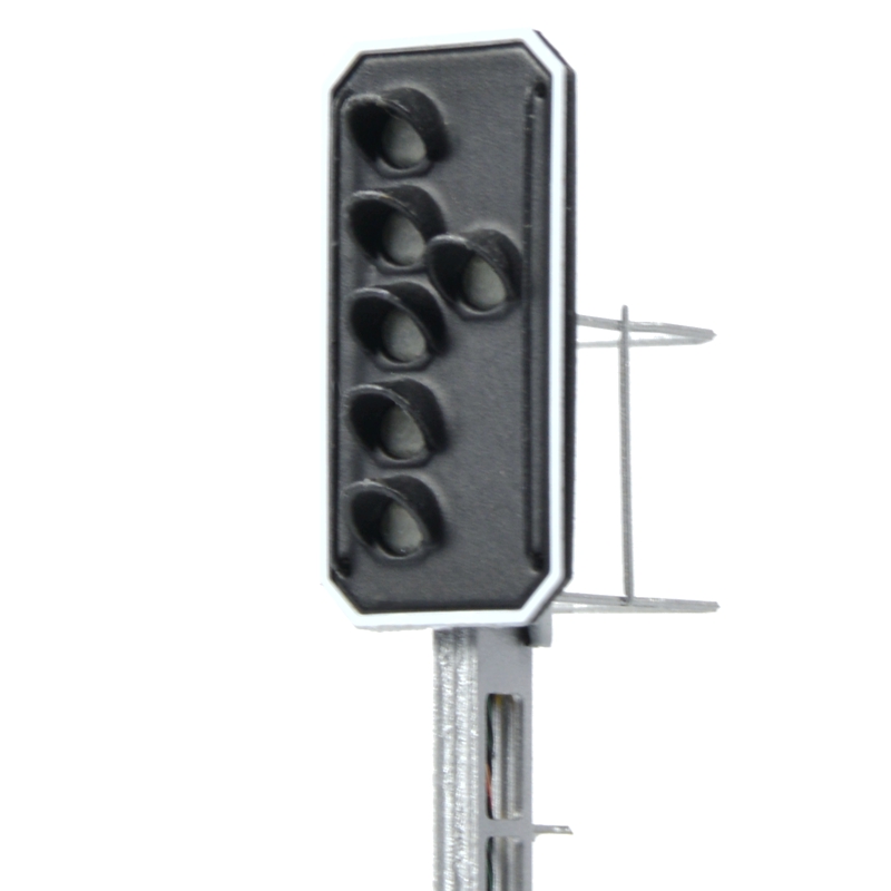 SBB - Signal principal avec 6 LEDs (vert/jaune/vert/jaune/vert + rouge) échelle H0 MAFEN 913609