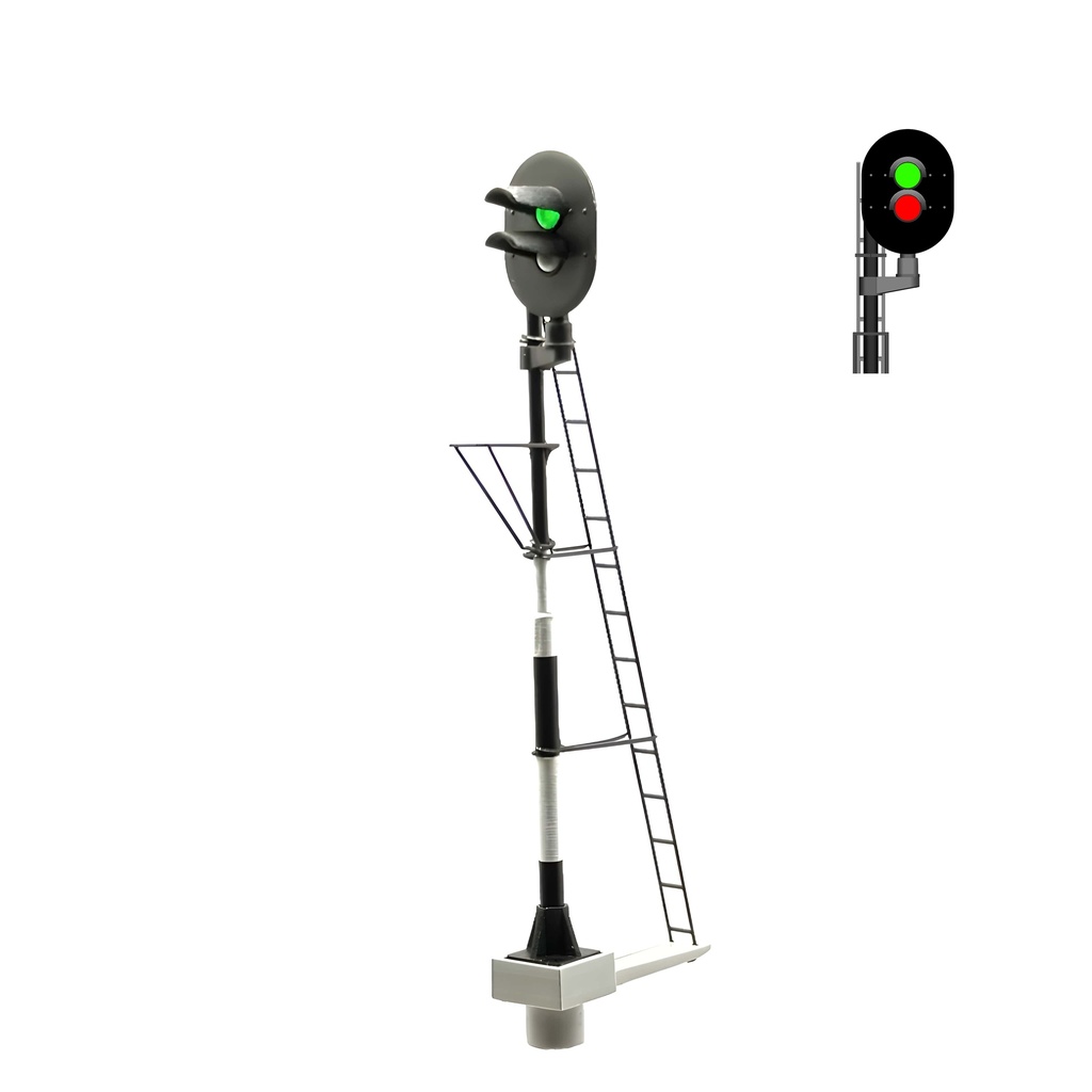 NS - Signal principal avec 2 LEDs (vert/rouge) - droite échelle H0 MAFEN 913702