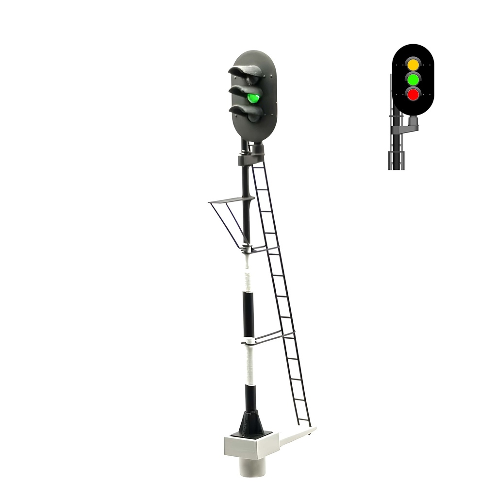NS - Signal principal avec 3 LEDs (jaune/vert/rouge) - droite échelle H0 MAFEN 913704