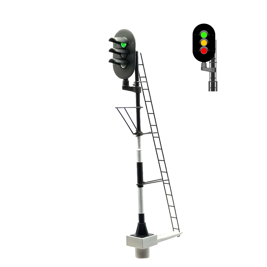 NS - Signal principal avec 3 LEDs (vert/rouge/jaune) - gauche échelle H0 MAFEN 913705