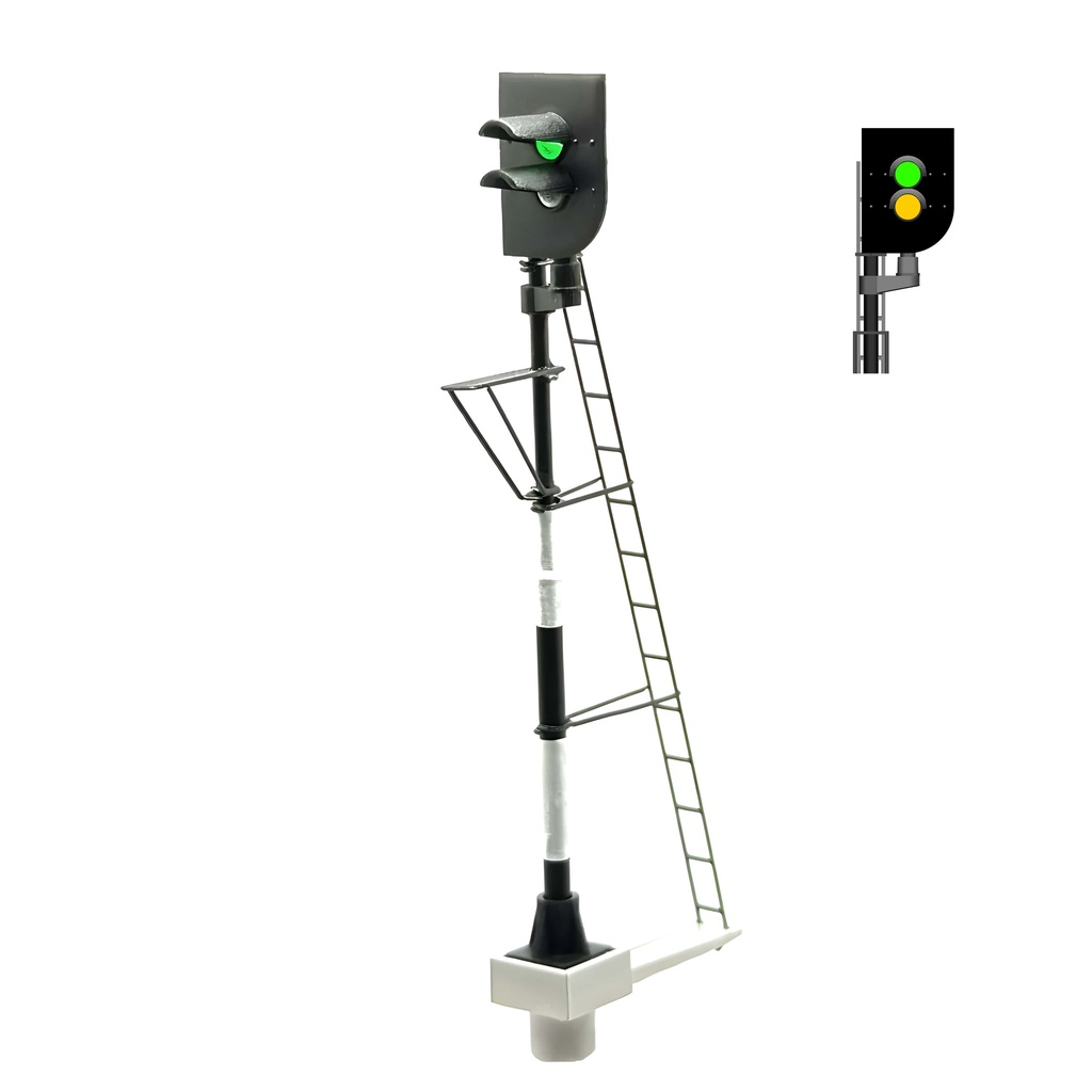 NS - Signal avancé avec 2 LEDs (vert/jaune) - droite échelle H0 MAFEN 913712