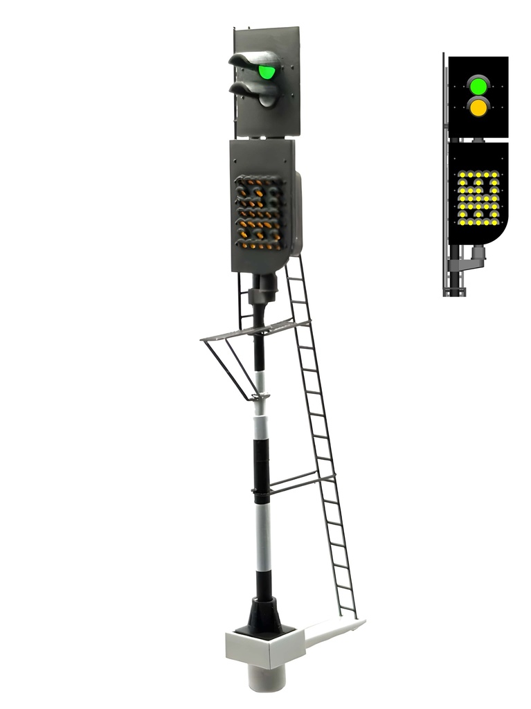 NS - Signal avancé à vitesse limitée (vert/jaune) - droite échelle H0 MAFEN 913714