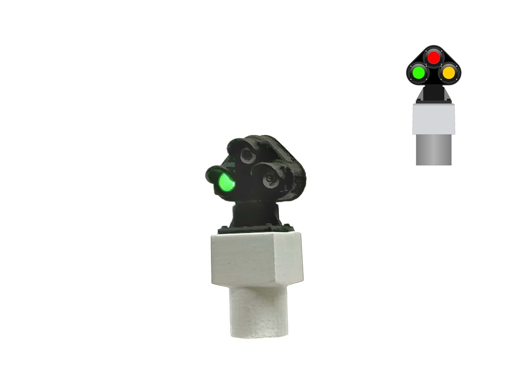 NS - Signal nain avec 3 LEDs (vert+rouge+jaune) échelle H0 MAFEN 913715