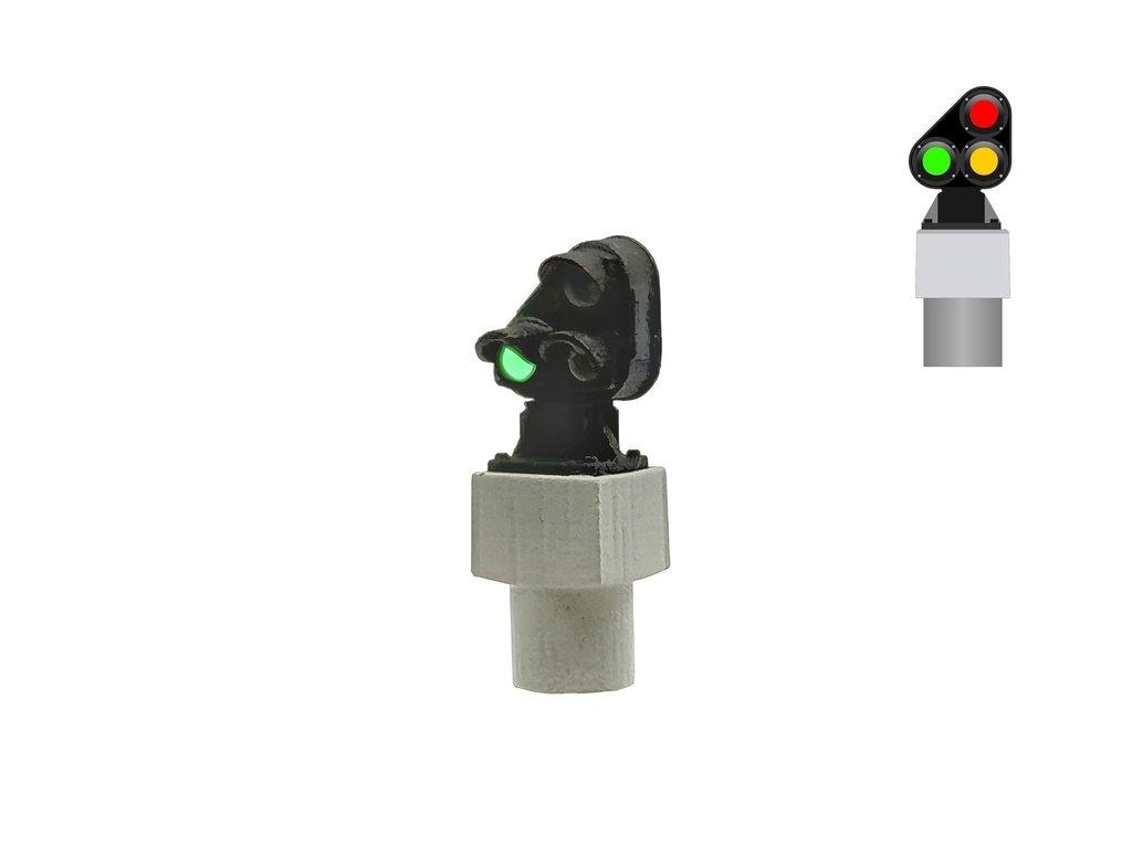 NS - Signal nain avec 3 LEDs (vert+rouge/jaune) échelle H0 MAFEN 913716