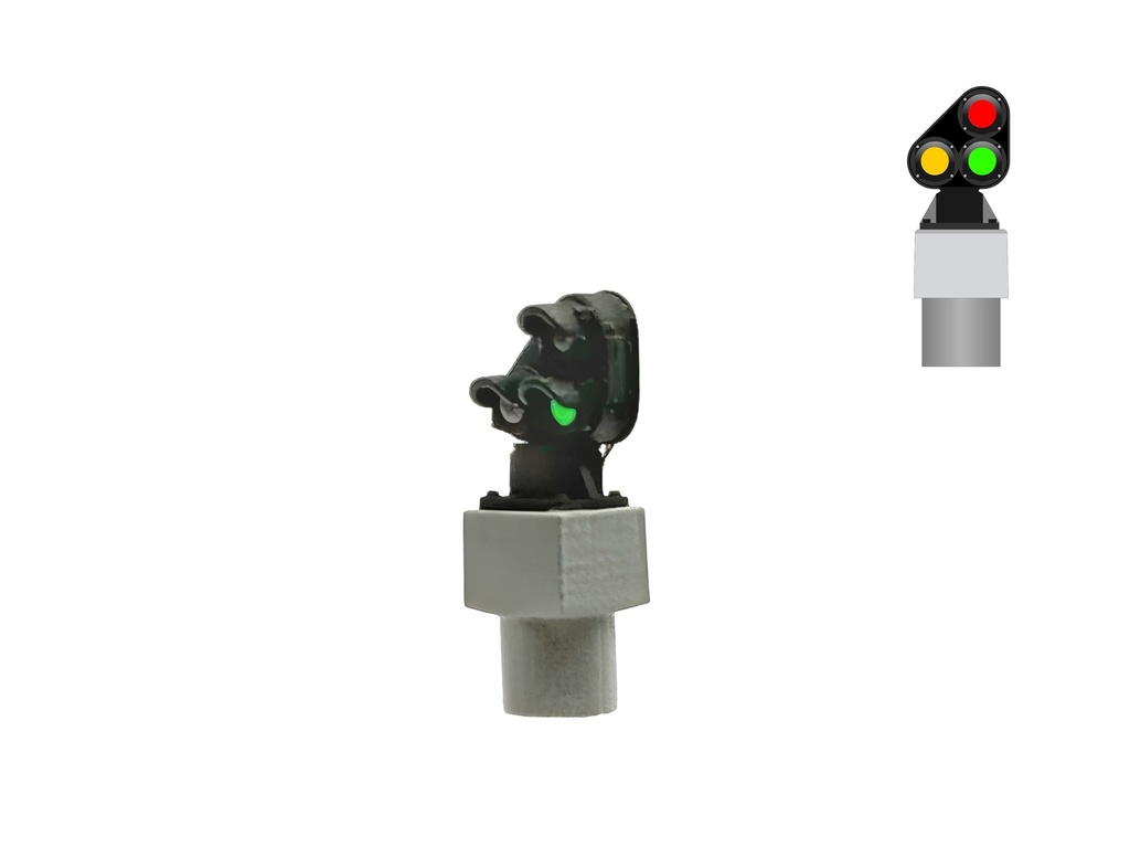 NS - Signal nain avec 3 LEDs (jaune+rouge/vert) échelle H0 MAFEN 913718