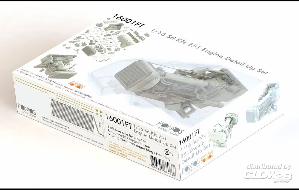 Five Star Master: PONTOS Sd. Kfz. 251 Engine Detail Up Set in 1:16 16001ft