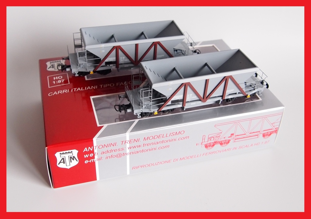 Wagons FS type Vfaccs set de 2 pièces échelle HO ATM CF 12.002B