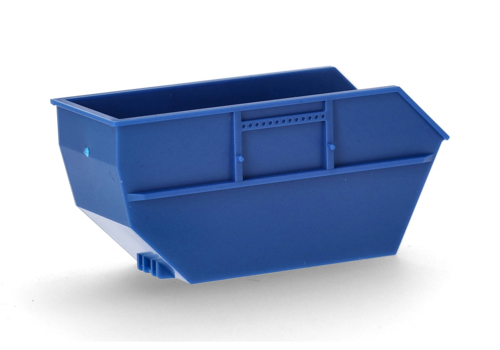 Benne à déchets 15m³ pour AK16, bleu (2 pièces) Herpa 054621