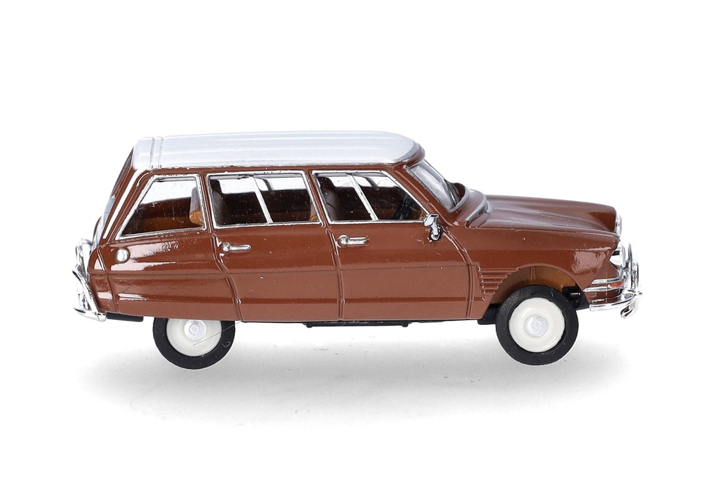 Citroën AMI 6 Break, marron (toit blanc)1/87 Herpa 038959