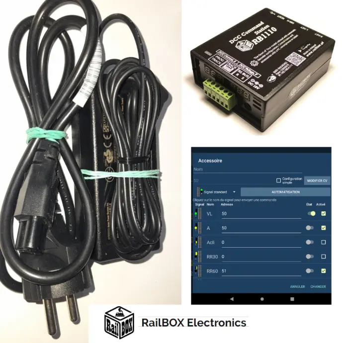 RB1110 Centrale DCC avec Wifi intégré USB X-PressNet Loconet S88-N RS voie de programmation RailBox Electronics