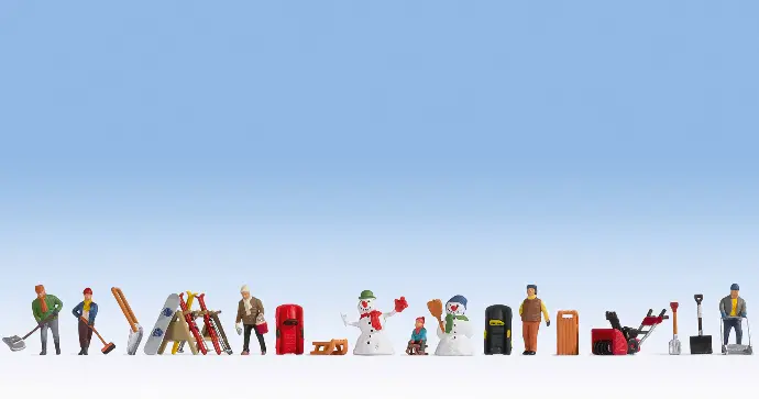 Figurines thématiques HO « Un jour en hiver » Noch  N16220 