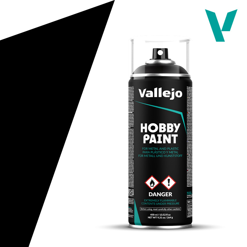 Vallejo 28012 Surface Primer Black Spray Matt