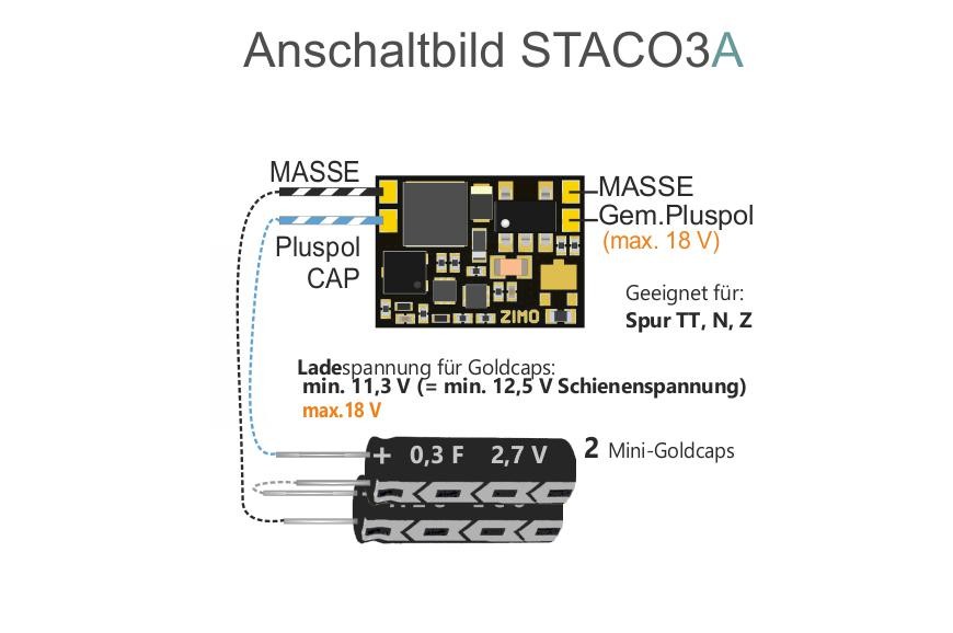Zimo STACO3A 2 petits Goldcaps