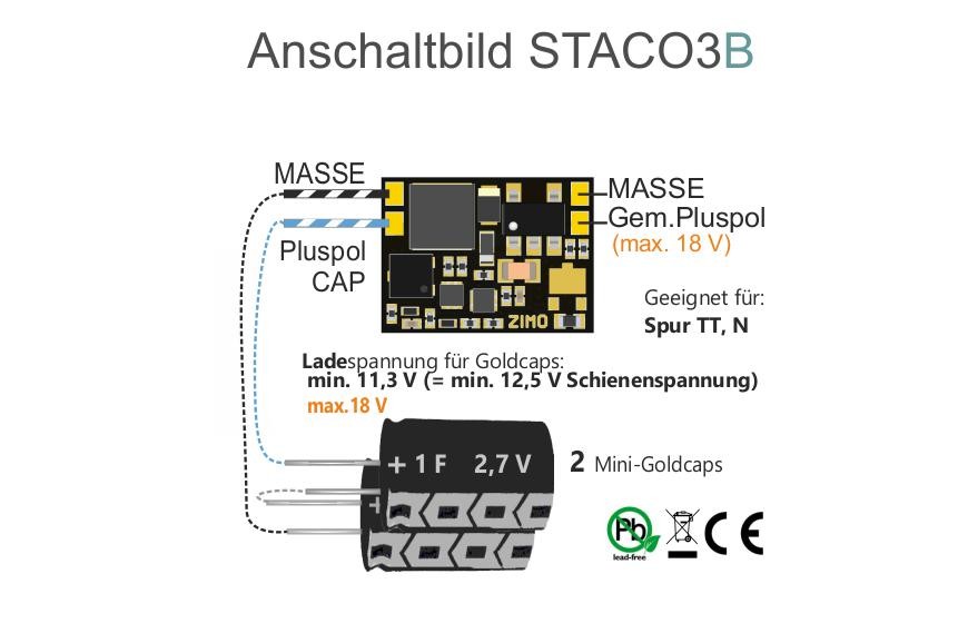 Zimo STACO3B 2 gros Goldcaps