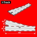 H0 Segment aiguille droite 15° 80x460mm 1p. HCT9655Y I-Track France