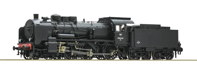 Locomotive HO à vapeur 230 F 607, SNCF digitale, son, fumée pulsée ROCO 71386 