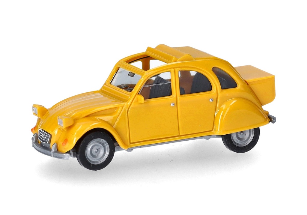 [Herpa 027632-006] CITROEN 2CV HO decapotée jaune avec coffre  Herpa 027632-006 