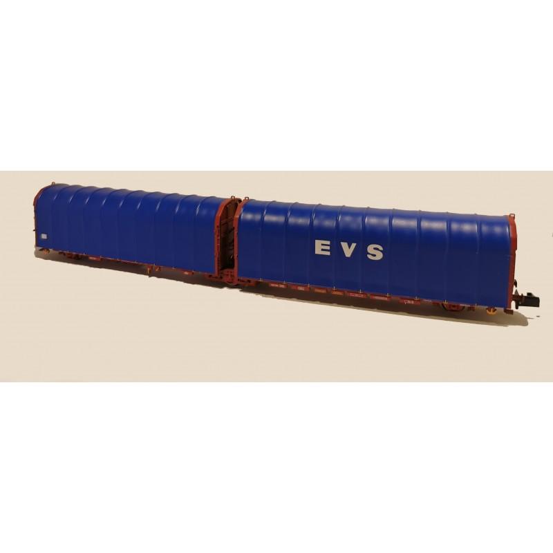 Coffret 2 Wagons bâché double Lailps EVS échelle N MFTRAIN 33069/33070