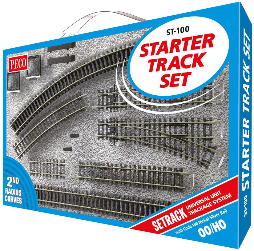 1/76 JEU DE RAILS DE DÉPART 2E RAYON DE COURBES 438MM PECO ST-100  