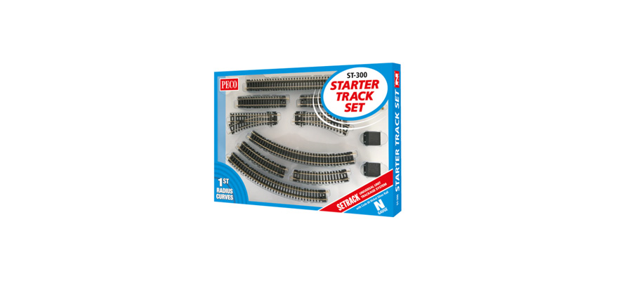 1/160 JEU DE RAILS DE DÉPART 1ÈRES COURBES RADIALES PECO ST-300  