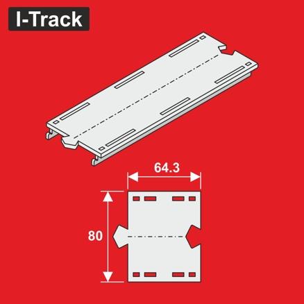 H0 Märklin droit à 1 voie, section 80 x 64,3 mm, 6 pièces. MC24064 I-Track France 