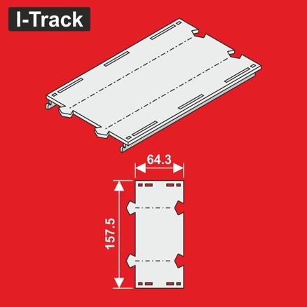 H0 Märklin droit à 2 voies, section 157,5 x 64,3 mm, 6 pièces. MC24064D I-Track France 
