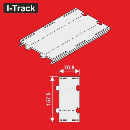 H0 Märklin droit à 2 voies, section 157,5 x 70,8 mm, 6 pièces. MC24071D  I-Track France 
