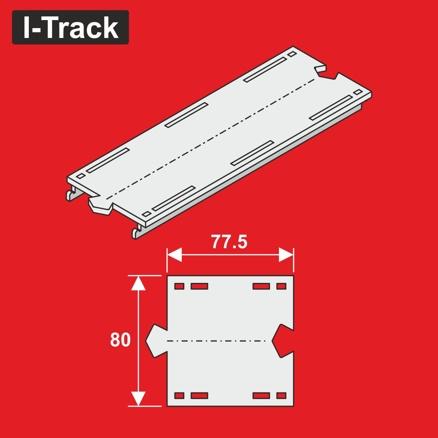 H0 Märklin Droit à 1 voie Seg.80x77,5 mm 6 pièces. MC24077 I-Track France 