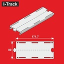 H0 Märklin Droit à 1 voie Seg.80x171,7 mm 6 pièces. MC24172 I-Track France 