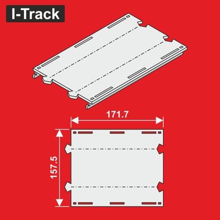 H0 Märklin droit à 1 voie, segment 157,5 x 171,7 mm, 6 pièces. MC24172D I-Track France 