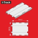 H0 Märklin droit à 1 voie, segment 157,5 x 171,7 mm, 6 pièces. MC24172D I-Track France 