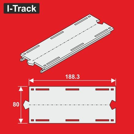 [MC24188] H0 Märklin droit à 1 voie, segment 80 x 188,3 mm, 6 pièces. MC24188 I-Track France 