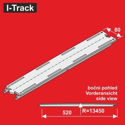 H0 Segment de transition supérieur 470 x 80 mm 1 pièce MC24188A I-Track France 