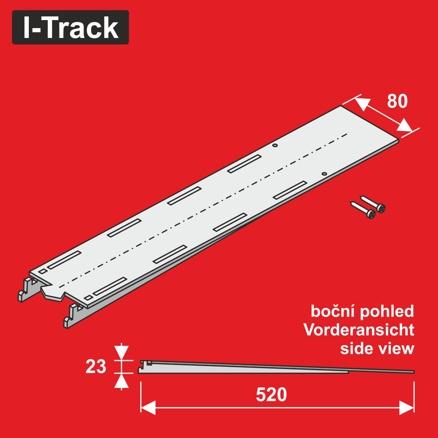 H0 Segment de transition inférieur 80x520 mm 1 pièce MC24188S I-Track France 