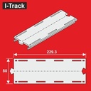 H0 Märklin Droit à 1 voie Seg.80x229,3 mm 6 pièces MC24229 I-Track France 
