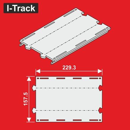 [MC24229D] H0 Märklin droit à 2 voies, segment 157,5 x 229,3 mm, 6 pièces. MC24229D I-Track France 