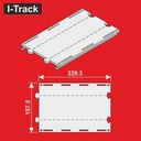 H0 Märklin droit à 2 voies, segment 157,5 x 229,3 mm, 6 pièces. MC24229D I-Track France 