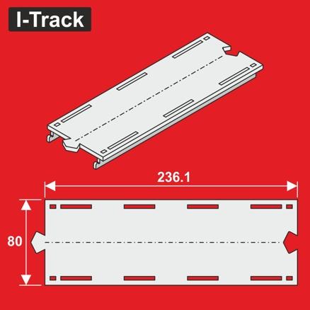 [MC24236] H0 Märklin droit à 1 voie, segment 80 x 236,1 mm, 6 pièces MC24236 I-Track France 