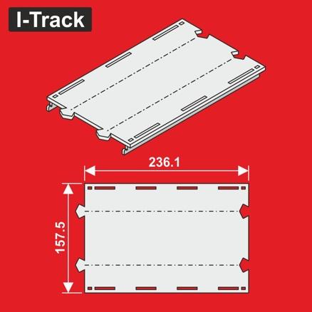 H0 Märklin Droit à 2 voies Seg.157,5x236,1 mm 6 pièces. MC24236D I-Track France 