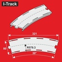 Segment courbe H0  Märklin C.R-579,3 mm 30° 6 pièces. MC24430 I-Track France 